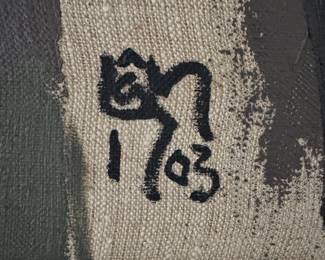 Abstract Portrait. Signed by Artist. Photo 2 of 2.