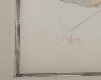 From the Divine Comedy Suite. Reassurance (Inferno – Canto 2) Colored Wood Block. Signed and Numbered by Artist, Salvador Dali. Measures 10" x 12." Photo 2 of 4.