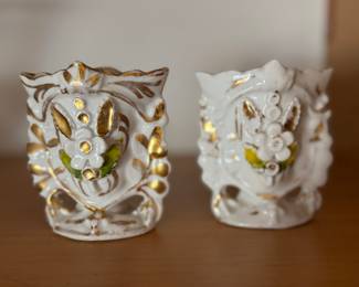 Pair Small of Porcelain Wedding Vases. Photo 1 of 2.