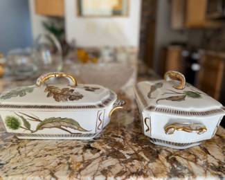 Pair of Lidded Porcelain Casseroles. Photo 1 of 2.