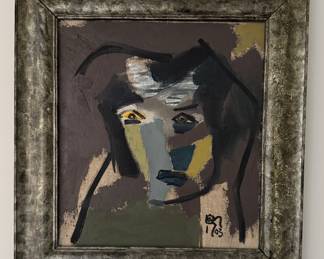 Abstract Portrait. Signed by Artist. Photo 1 of 2.