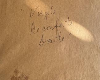 From the Divine Comedy Suite. Reassurance (Inferno – Canto 2) Colored Wood Block. Signed and Numbered by Artist, Salvador Dali. Measures 10" x 12," Photo 4 of 4.