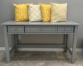 Entry Table/Desk, Decorative Pillows