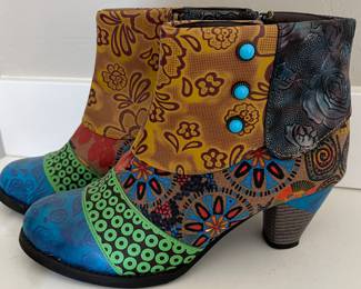 Ladies Patchwork Boots 
