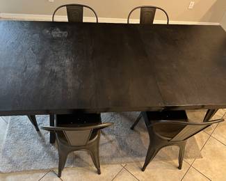 Kitchen Table, Metal Chairs 