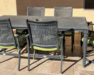 Martha Living Patio Dining Table w 6 Chairs