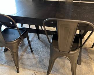 Kitchen Table, Metal Chairs 
