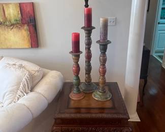Large 3 piece candle set
