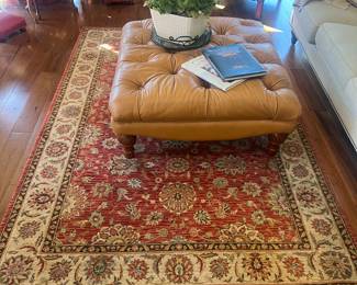 Nice large leather ottoman