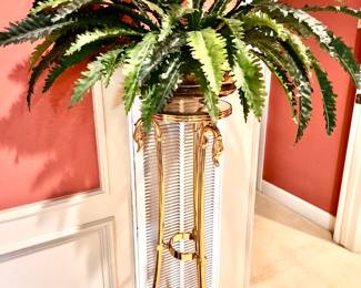 Vintage brass plant stand