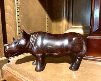 Ironwood carved rhino