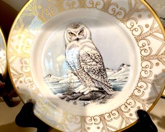 Collectible owl plates by Boehm