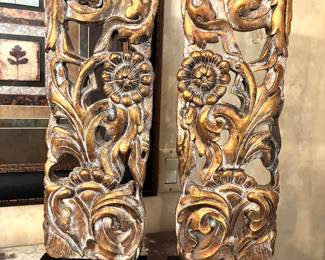 Mounted carved panels