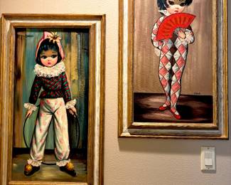 Signed big eye series paintings by Eden