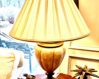 Handsome beige ceramic lamp