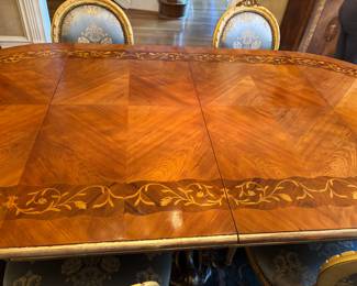 Inlaid wood table top