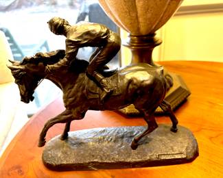 Bronze horse and jockey