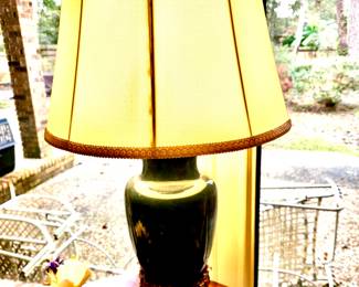 Vintage cobalt blue lamp