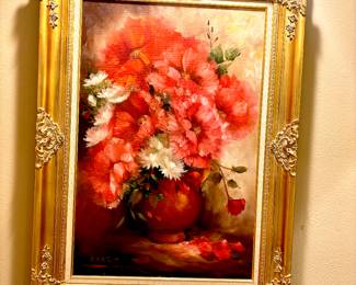 Large floral oil by Jenkins
