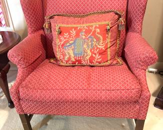 Pair of handsome king wingback chairs