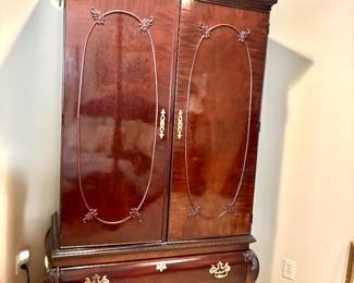 Century Chippendale style armoire/media cabinet