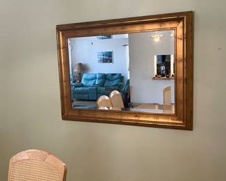 Gold framed mirror 