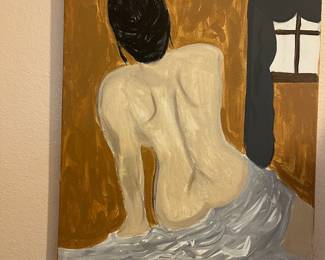 Original framed artwork “iris “ original painting 