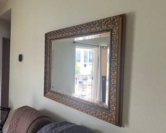 Large Gold framed mirror 