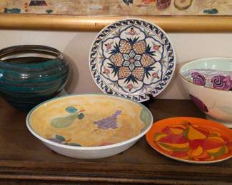 bowls, plates and vases
