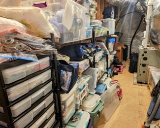 Walk-in Attic with More Crafting Materials and Fabric