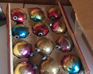 Vintage glass ornaments