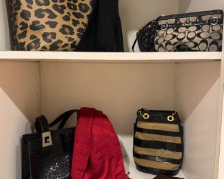 Coach and other assorted brand bags