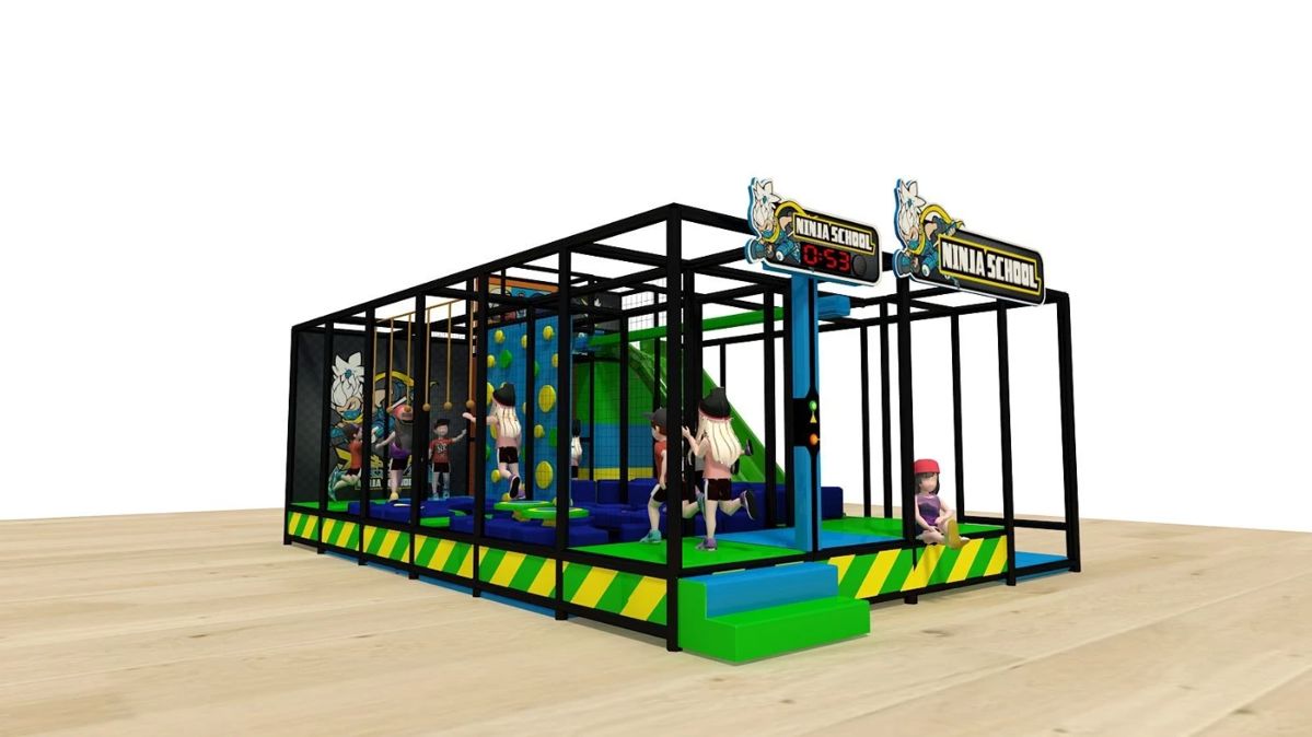 Funlandia Ninja School Indoor Play Solutions Indoor Playground Equipment. Brand New, Never Assembled (Retail: $25,000)