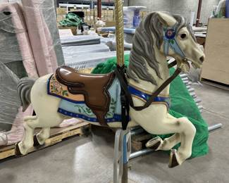 Carousel Horse with Pole and Stand