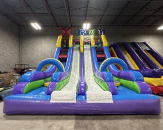 X-Treme Fun Run Double Lane Slide Retro, Blower Included