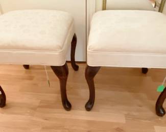 Two fabric stools in excellent condition