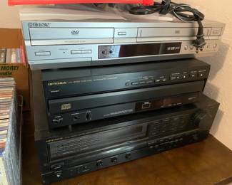 Electronics, Sony DVD, Optimus receiver and CD player