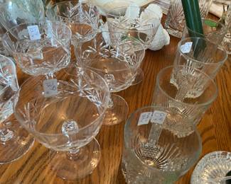 Crystal Rock Glasses from Italy, crystal sherbet glasses,