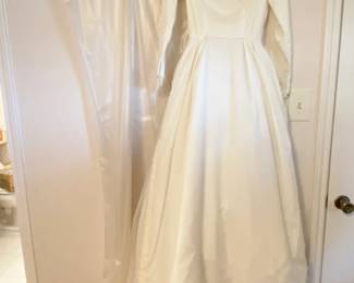 Vintage satin wedding dress