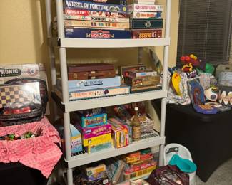 Board games, puzzles, plush toys