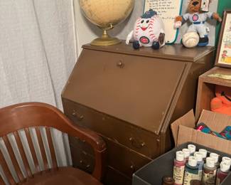 Kids desk and mini bankers chair