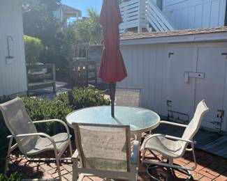 Outdoor Table / 4 Chairs (2 Swivel) - Umbrella / Base sold Separately $ 196.00