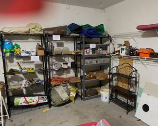 Shelving, Tarps & Garage Items