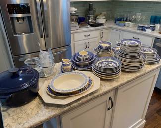 Set of Blue Dishes