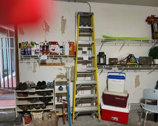 Ladders, Shoes & Garage Items