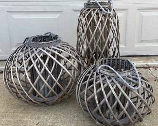Willow Hanging Lantern Trio