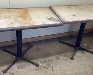 Wooden Tables w/ Metal Base