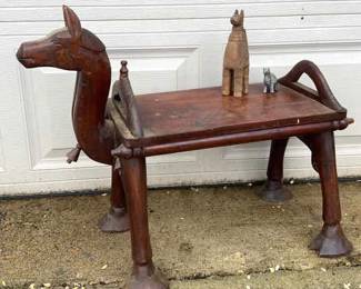Wooden Camel Bench