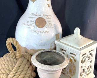 Large Vase With Planters And Candleholder