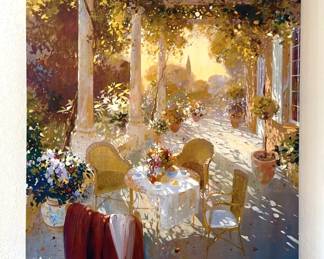 Laurent Parcelier Signed Painting On Canvas